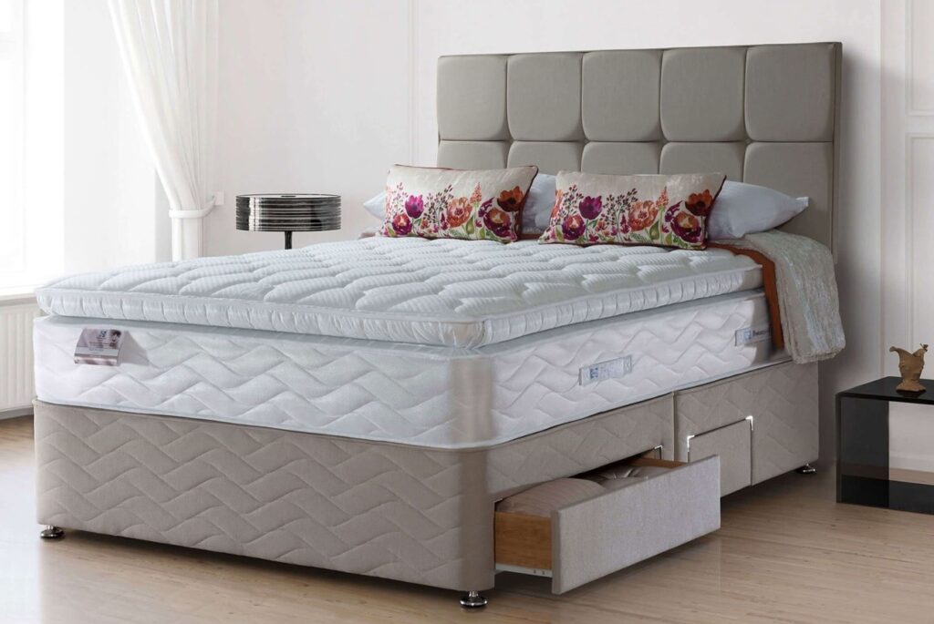 cheap double divan beds with mattress and headboard