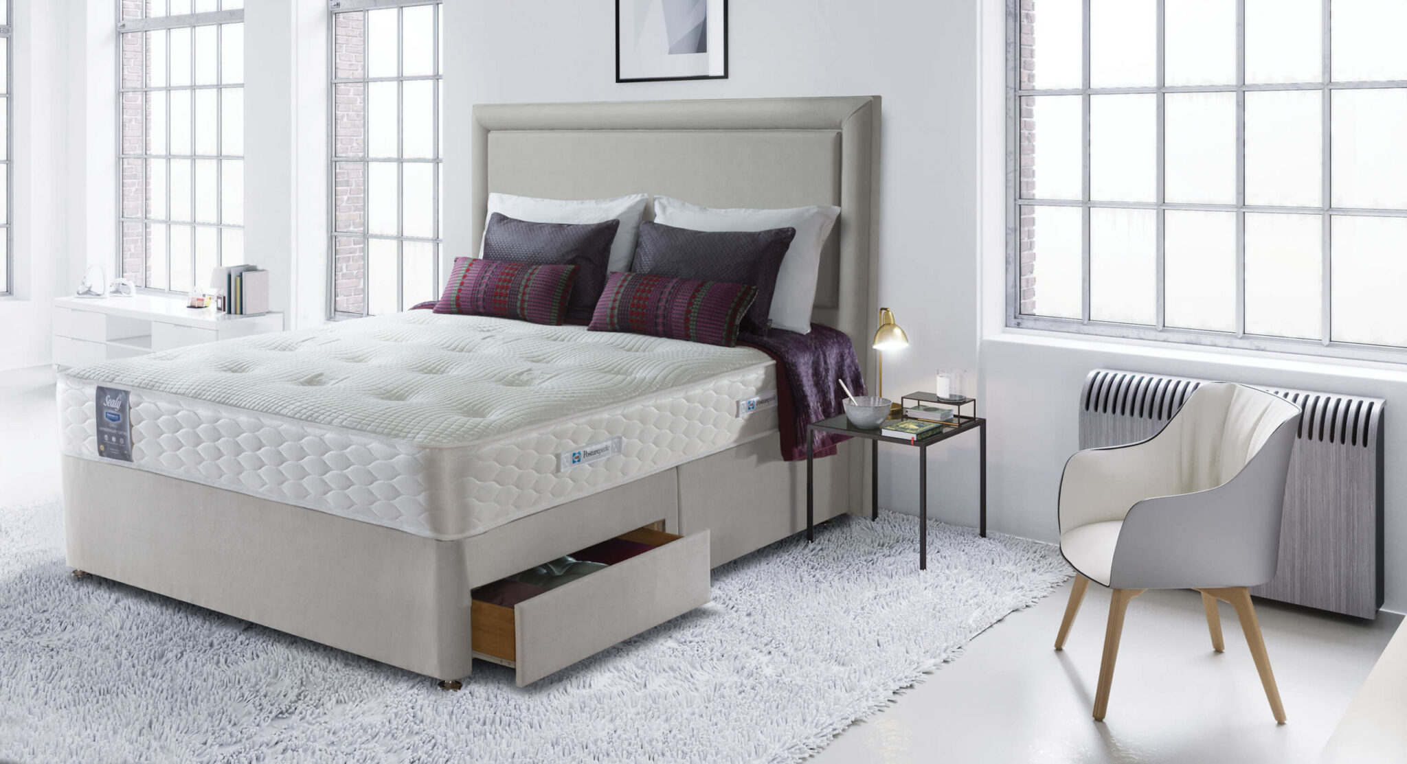 cheap double divan bed and mattress