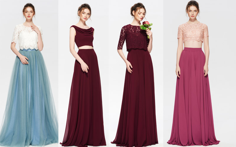 Where to Find Stunning Skirt and Lace Top Bridesmaid Dresses 